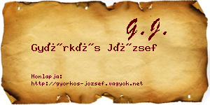 Györkös József névjegykártya